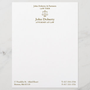 Waage der Gerechtigkeit   Elegant Professionell Briefbogen