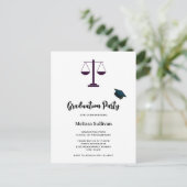 Waage der Justiz Rechtsdienstleistungen Symbol Abs Einladungspostkarte (Stehend Vorderseite)