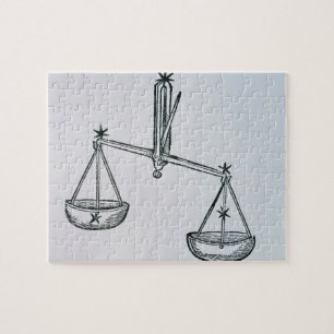 Waage (die Skalen) eine Illustration vom 'Poeti Puzzle