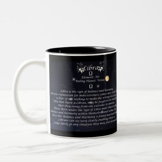 Waage die Tierkreis-Sammlungs-Tasse Zweifarbige Tasse (Links)