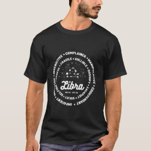 Waage-Eigenschaften Horoskop Sternzeichen Lustige T-Shirt