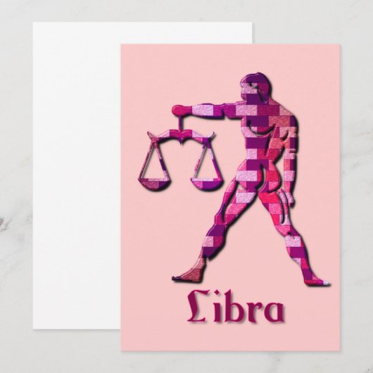 Waage-Einladung Einladung (Vorne/Hinten)