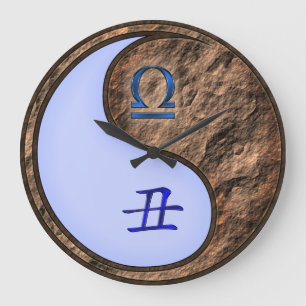 Waage & Erde Ochse Große Wanduhr