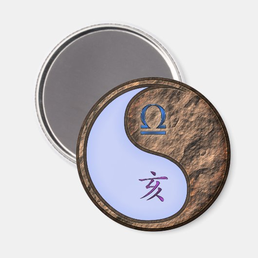 Waage & Erde Schwein Magnet (Vorderseite/Rückseite)