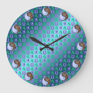 Waage & Erdhund Große Wanduhr