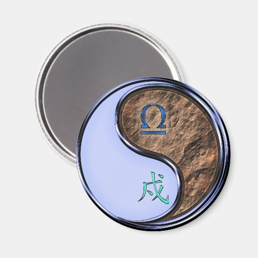 Waage & Erdhund Magnet (Vorderseite/Rückseite)