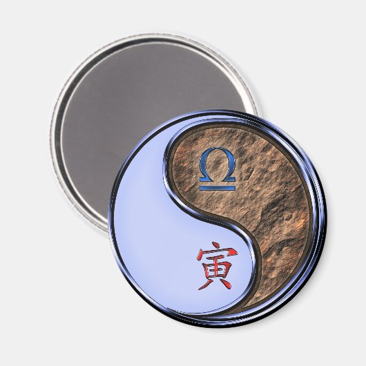 Waage & Erdtiger Magnet (Vorderseite/Rückseite)