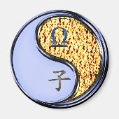 Waage & Feuer-Ratte Magnet (Vorne)