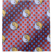 Waage & Feuer Tiger Duschvorhang (Vorderseite)