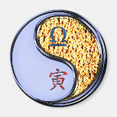 Waage & Feuer Tiger Magnet (Vorne)