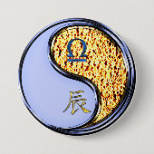 Waage & Feuerdrache Button (Vorderseite)