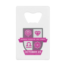 Waage-Geburtstags-Emblem™ für 1.-23. Oktober Geldbeutel Flaschenöffner
