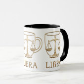 Waage Golden Zodiac Tasse (VorderseiteRechts)