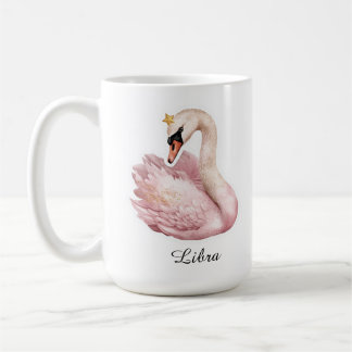 Waage Himmels-Zodiak-Tasse - Florale rosa Waage-Ku Kaffeetasse
