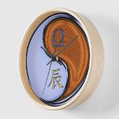 Waage & Holz-Drache Uhr (Winkel)