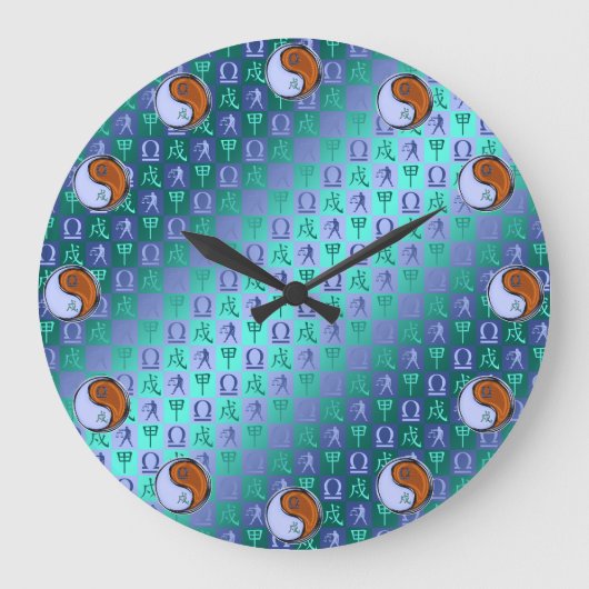 Waage & Holz Hund Große Wanduhr (Vorderseite)