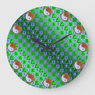 Waage & Holz Ziege Große Wanduhr