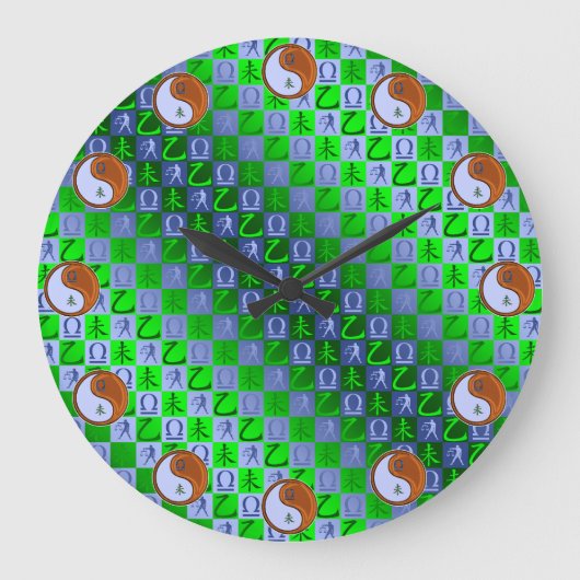 Waage & Holz Ziege Große Wanduhr (Vorderseite)