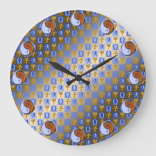 Waage & Holzratte Große Wanduhr (Vorderseite)