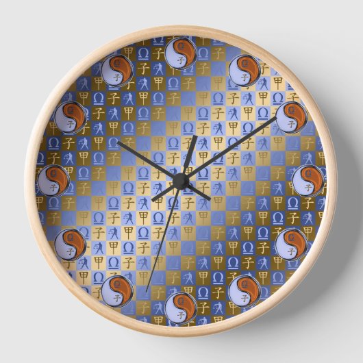 Waage & Holzratte Uhr (Vorderseite)