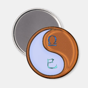 Waage & Holzschlange Magnet