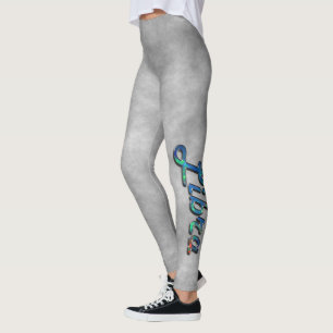 Waage in Opal-Edelstein Leggings
