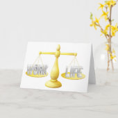 Waage Karte (Gelbe Blume)