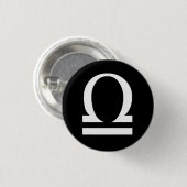 Waage klein, 1 ¼ Zoll-runder Knopf Button (Vorne & Hinten)