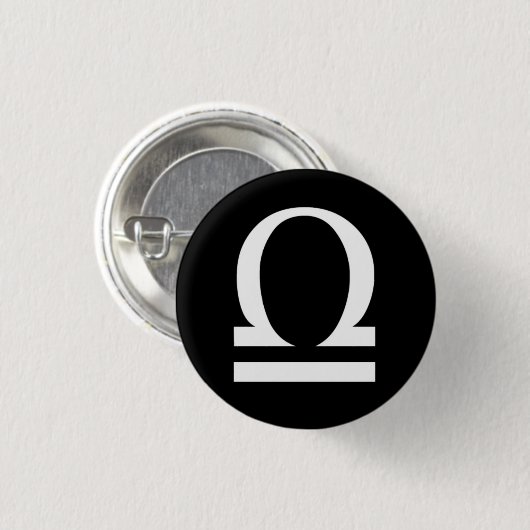 Waage klein, 1 ¼ Zoll-runder Knopf Button (Vorne & Hinten)