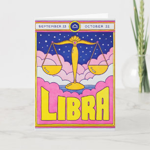 Waage Letterpress-Karte Karte