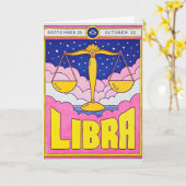 Waage Letterpress-Karte Karte (Gelbe Blume)