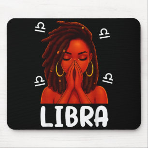 Waage Locd Schwarze Frau betet Christlich Sternzei Mousepad