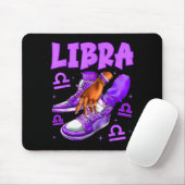 Waage Mädchen Geburtstag Schwarze Frauen Sneaker S Mousepad (Mit Mouse)