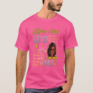 Waage Mädchen Gott segnet mich Schwarze Mädchen Ma T-Shirt