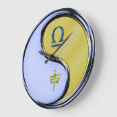 Waage & Metallaffe Große Wanduhr (Winkel)