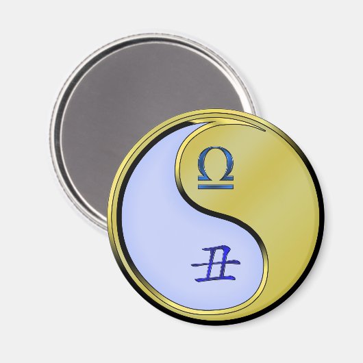 Waage & Metallener Ochse Magnet (Vorderseite/Rückseite)