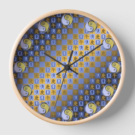 Waage & Metallpferd Uhr (Vorderseite)