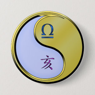 Waage & Metallschwein Button