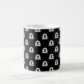 Waage-Muster Schwarzweiss Kaffeetasse (Mittel)