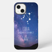 Waage | Personalisierte Sternbild-Konstellation iPhone Hülle (Rückseite)