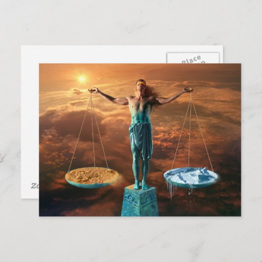 Waage - Postkarte (Vorne/Hinten)