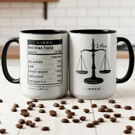 Waage Sternzeichen Astrologie Ernährungsfakten Tasse