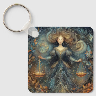 Waage Sternzeichen Astrologie Mystischer Geburtsta Schlüsselanhänger