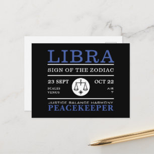 Waage Sternzeichen, Astrologisch Postkarte