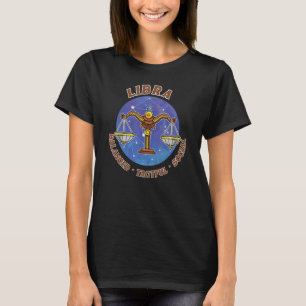 Waage-Sternzeichen Ausgeglichen Taktvoll Sozial As T-Shirt