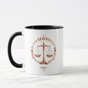 Waage Sternzeichen Boho Aquarell Kaffeetasse