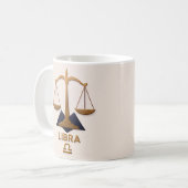 Waage Sternzeichen Dekoration Astrologie Geschenk Kaffeetasse (Vorderseite Links)