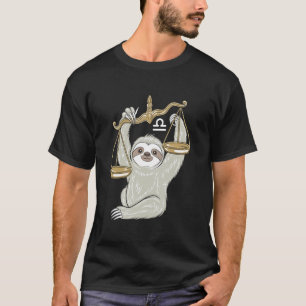 Waage-Sternzeichen Faultier umarmt Harmonie Balanc T-Shirt