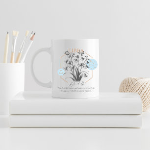 Waage Sternzeichen Floral Blauglocken Astrologie G Kaffeetasse