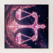 Waage-Sternzeichen-Geschenk mit himmlischer Elegan Puzzle (Horizontal)